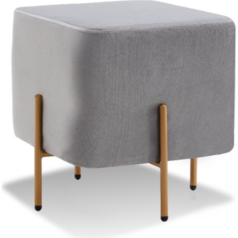 Pouf design gris - Danae (1/5)