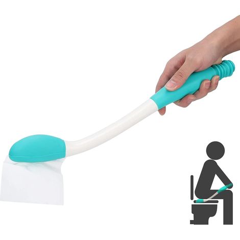 Aide au nettoyage des toilettes, papier toilette, raclette pour sols, handicap, personnes âgées, papier toilette autonettoyant avec poignée (1/5)