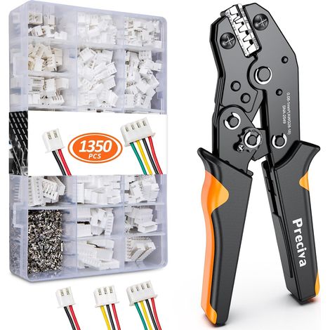 Pince à Sertir avec 1350pcs Connecteur Jst, 0.08-1mm² (AWG28-18) Cosses Electriques a Sertir avec 550 Connecteurs JST-XH et 800 broches JST-XH (1/5)