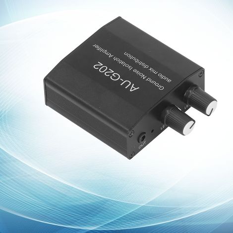 Stereo-Audiosignal-Vorverstärker, Kopfhörerverstärker, 2-Eingang/2-Ausgangs-Mixer mit zwei 1,5 m langen Audiokabeln. (1/5)