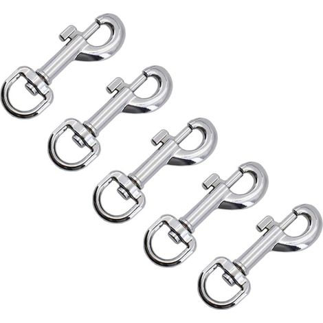 12 Pièces Mousqueton Pivotant pour Laisse et Collier de Chien, à Boulon et à Pression, Porte-clés de Randonnée