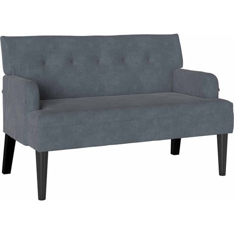 Chesterfield Bench Dark Grey 112 x 65.5 x 75 cm Velvet vidaXL