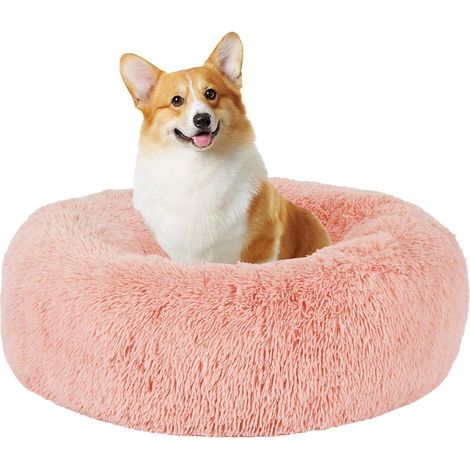Hundebett orthopädisches rund waschbar 70 L 70 x B 70 x H 20 cm Rosa (1/5)