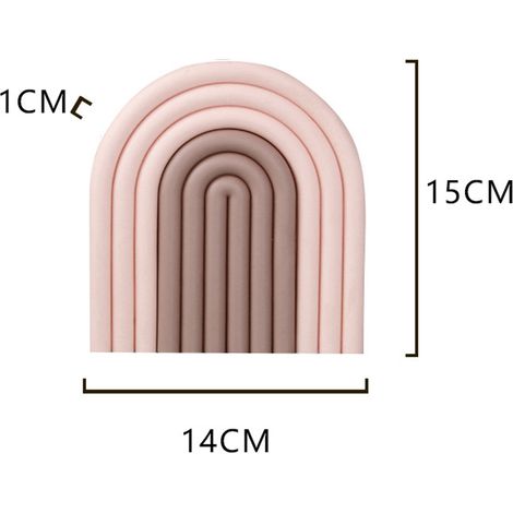 [Tischset] Strapazierfähige, dicke, rutschfeste TPR-Unterlage für Geschirr und Schneidebretter, wärmeisolierend, Farbverlauf Rosa