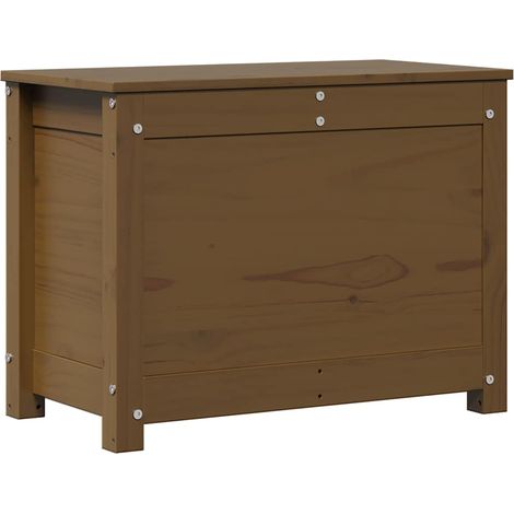 Maison Exclusive - Caja de almacenaje madera maciza pino marrón m (1/5)