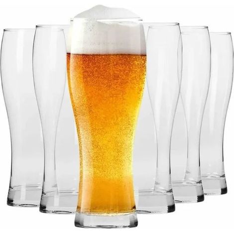 Krosno Verre à Bière - Lot de 6 Verres - 500 ml - Collection Chill - Bière Cadeau - Lavable au Lave-Vaisselle (1/5)