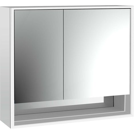 emco loft Lichtspiegelschrank mit Unterfach, 800mm, 2 Türen, (1/5)