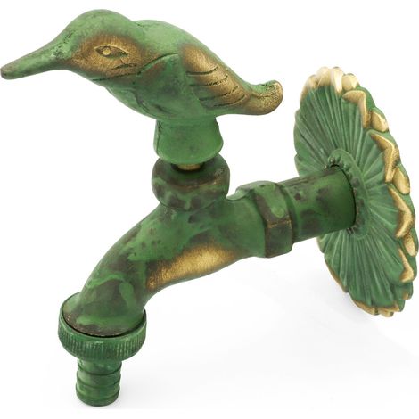 Nostalgie Auslaufventil Vogel 1/2 Zoll patiniertes Messing (1/2)