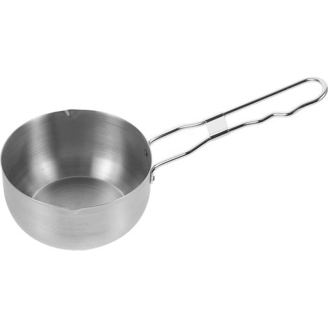 Casserole en inox avec bec verseur, mini-marmite, chauffe-lait portable pour la maison et l'extérieur (1/5)