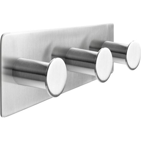 tesa Powerbutton Hakenleiste Classic Edelstahl, chrom, rostfrei Ablagen & Badregale (1/3)