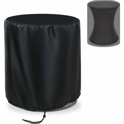 Un pare-soleil imperméable adapté à une petite table de jardin ronde, mesurant Φ52x58 mm. (1/4)