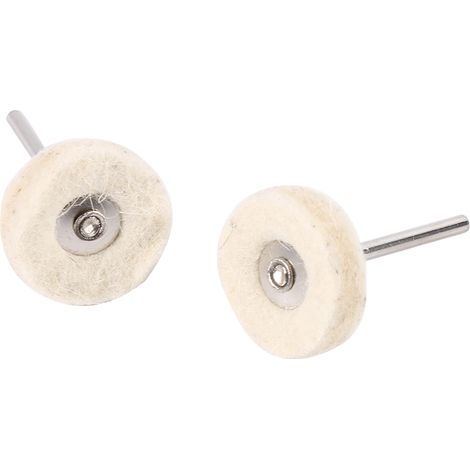 Lot de 10 brosses de polissage en feutre de laine de 25 mm avec manche pour perceuse et meuleuse (1/5)