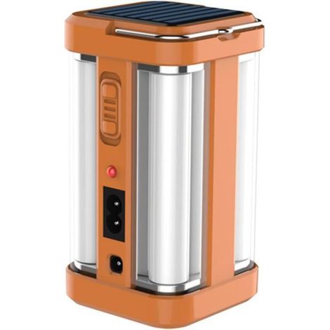 Lanterne de camping LED, lampe de camping rechargeable à énergie solaire 1100 mAh, 2 modes d'éclairage, lampe de tente suspendue, (1/5)