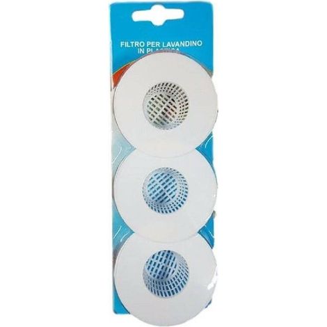 TrAdE Shop Traesio - Set 3 Filtri Filtro In Plastica Per Lavello Lavandino Cucina Bagno -