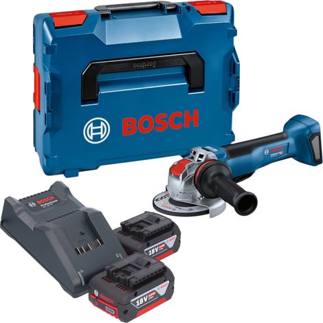 Meuleuse d'angle sans fil Bosch GWX 18V-10 P Professional 18 V 125 mm X-LOCK Brushless + 2 batteries 4,0 Ah + chargeur + L-Boxx (1/5)