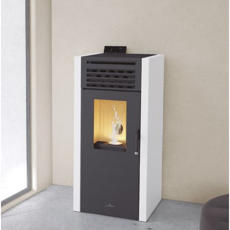 Poêle à pellet Adel ivoire 14,3 kW - Sans (1/3)