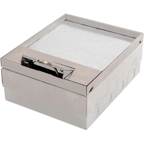 Cassette da pavimento in acciaio inox per riempimento max 2x4 mod 95x244x198mm PP8M-A