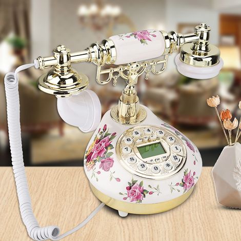 Téléphone Antique de Bureau Style Rétro pour Décoration Intérieure (1/5)