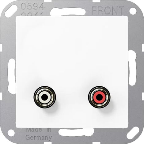 Jung Multimedia-Anschlusssystem Cinch Audio, Serie AS/A, alpinweiß MAA1021WW (1/2)