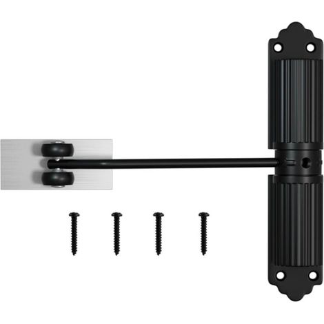 Ferme Porte Automatique,Ferme Porte Force De Fermeture Réglable,Groom Fermeture Porte Avec 6 Vis Et Tige De Réglage, Fermeture Porte Adapté Maison, Chambre, Bureau (Noir)