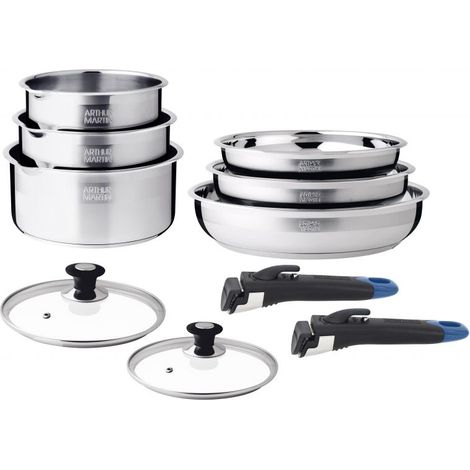Batterie de cuisine 10 pièces Acier inoxydable 18/10 Haute gamme Arthur Martin AM2216 (1/5)
