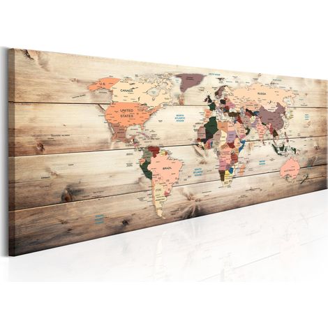 Quadro - World Maps: Map of Dreams - 150x50 (1/4)