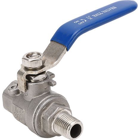 Vanne à bille NPT mâle/femelle, filetage 1/4", étanchéité optimale, acier inoxydable, pour eau, huile et gaz (1/5)