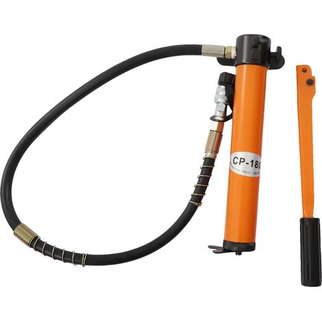 Pompe hydraulique manuelle, pression de 10000 psi, design ergonomique, ROUGE ORANGE (1/2)