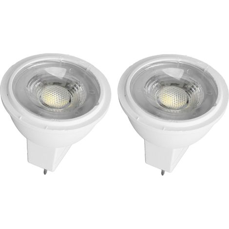 Lot de 2 ampoules MR11 GU4 3W 110V à haute luminosité 410LM 38° dissipation thermique rapide pour éclairage extérieur jardin chambre cuisine lumière blanche (1/5)
