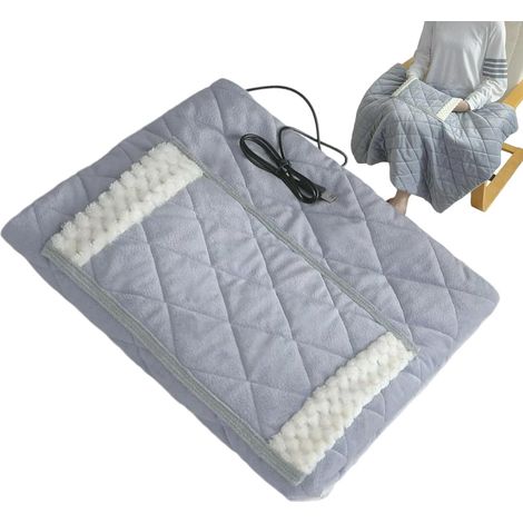 Couverture Chauffante Électrique - Plaid Chauffant Confortable 70 x 100 cm - Couverture de Genou pour Chaise de Bureau Hiver - pour Bureau, Maison, Intérieur, Lit, Hiver, Sommeil, Voyage (1/5)