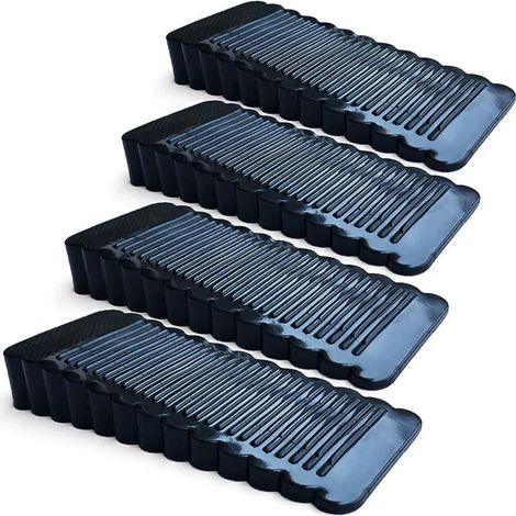 4 pièces Noir Cale Porte Caoutchouc Souple Antidérapante Bloc Hauteur Réglable Arrêt de Porte Pour Genre Carrelage, Sol, Béton, Ciment, Tapis (1/5)