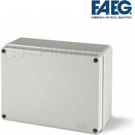 Scatola di derivazione 120x80x50 quadrata da esterno tenuta stagna grigio impermeabile con pareti lisce
