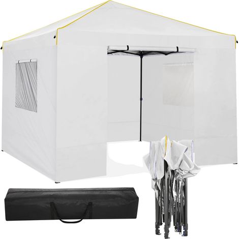 Gazebo, Imperméable, Murs Latéraux Interchangeables, Blanc (1/2)