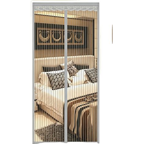 Türscreen, hochdichtes Fiberglas, magnetischer Verschluss, gestreift -a, 90cm 210cm (1/2)