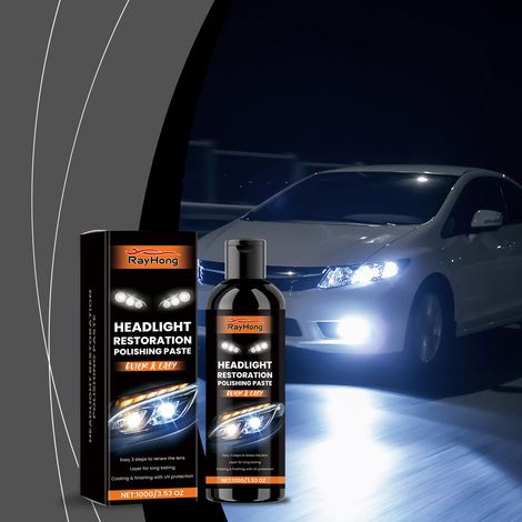 Polierpaste für Autoscheinwerfer, Scheinwerferpflege, Aufhellung, Fleckenentfernung, Vergilbungsentfernung, Polieren und Aufbereiten – 100 g -- BIEMMEDUE (1/5)