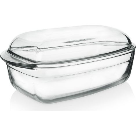 Ofenfeste Glasform mit Deckel, 32,5 x 19 x 13 cm, 2,9 l (1/5)