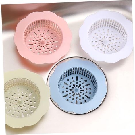 4 pezzi Filtro per scarico a pavimento，accessori da cucina，filtro anti-intasamento，filtro per lavello，raccoglitore di capelli (1/5)