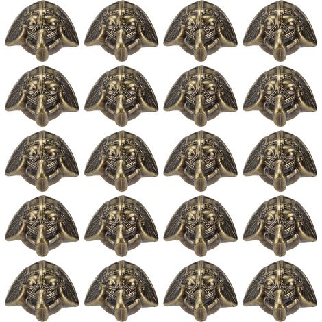 20 Protections d'angle meubles design rétro élégant - Vert bronze - 20 pièces durables pour coins (1/5)