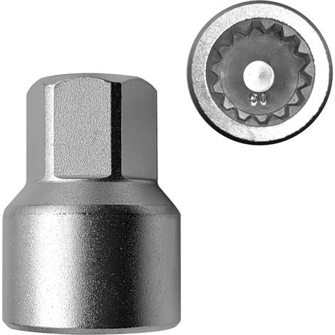 Llave de repuesto para tuerca de bloqueo de rueda Porsche, adaptador de vaso de pared gruesa, herramienta de extracción de 50 mm