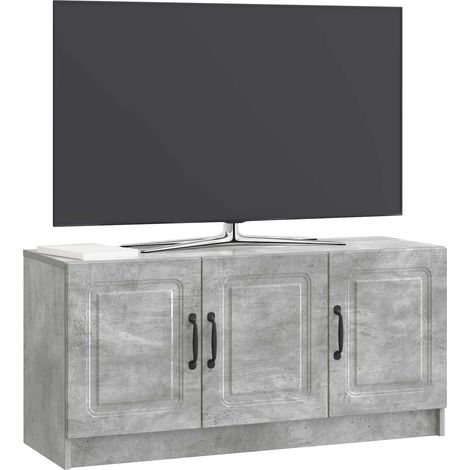 Maison Exclusive - Meuble TV Gris béton 99 x 34,5 x 47 cm Bois d'ingénierie
