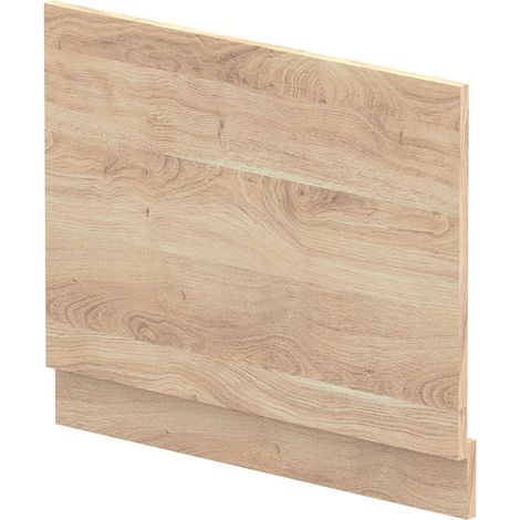 700mm Straight Bath End Panel and Plinth - Bleached Oak