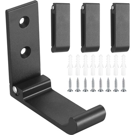 ganchos de pared plegables para colgar bolsos, ropa, toallas, sombreros y mochilas (negros) (1/5)