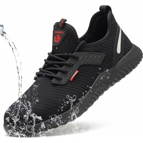 0 - Chaussure de Securité Homme Femme Legere Baskets Securite Chaussure de Travail Vec Embout de Protection en Acier Chaussure de Chantier(44 EU) (1/5)