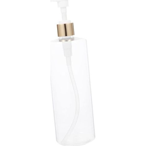 Bouteille De Lotion Transparente 500 ML en Plastique Distributeur Pompe Polyvalent pour Salle De Bain Usage Shampoing Gel Bain (1/5)