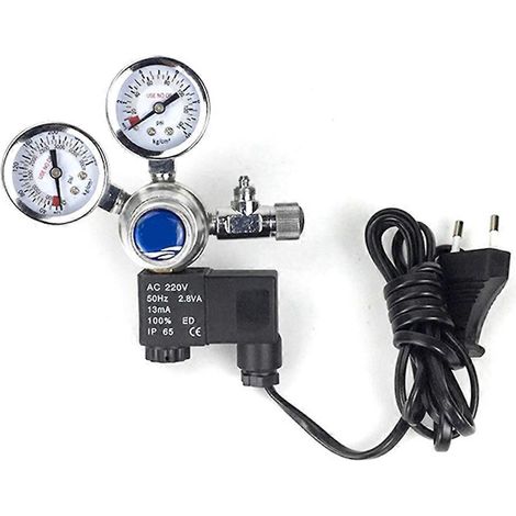 Einstufiger CO2-Regler, Blasenzähler für Aquarien, europäischer Stecker