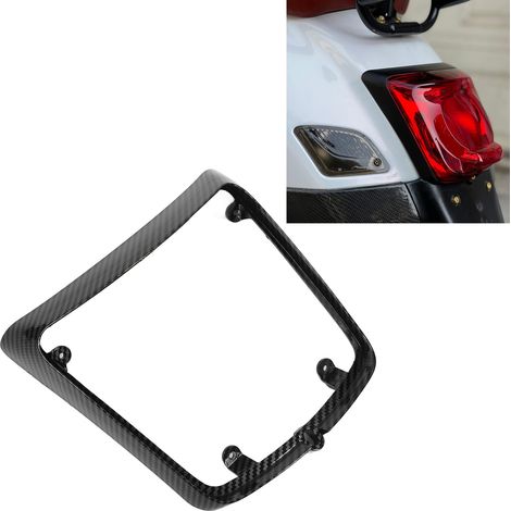 Protection de feu arrière LED pour moto, compatible avec VESPA GTS GTV 250 300 2019-2021 (texture fibre de carbone) (1/5)