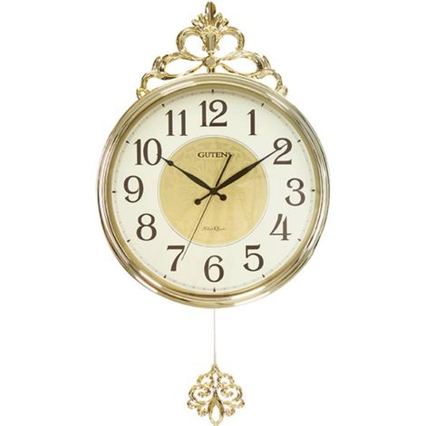Horloge Murale Pendule Horloge Décorative Horlogerie à Horloge Analogique avec Mouvement Visuel à et Aspect Ancien, Horloge Murale En Alliage De Marque Jinzhongbao Avec Fonction De Sonnerie (1/4)