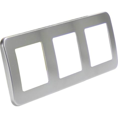 IluminaShop - Marco de PC Empotrable Gris Basic para 3 Modulos
