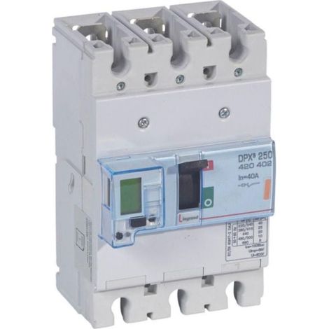 Interruttore elettronico con unità di misura DPX³250  potere di interruzione 25kA 400V - 3P - 40A - LEG420402