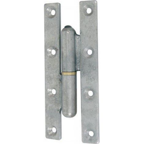Paumelle Picarde soudée bouts carrés 160x70mm gauche brut - TORBEL - PBL167G0